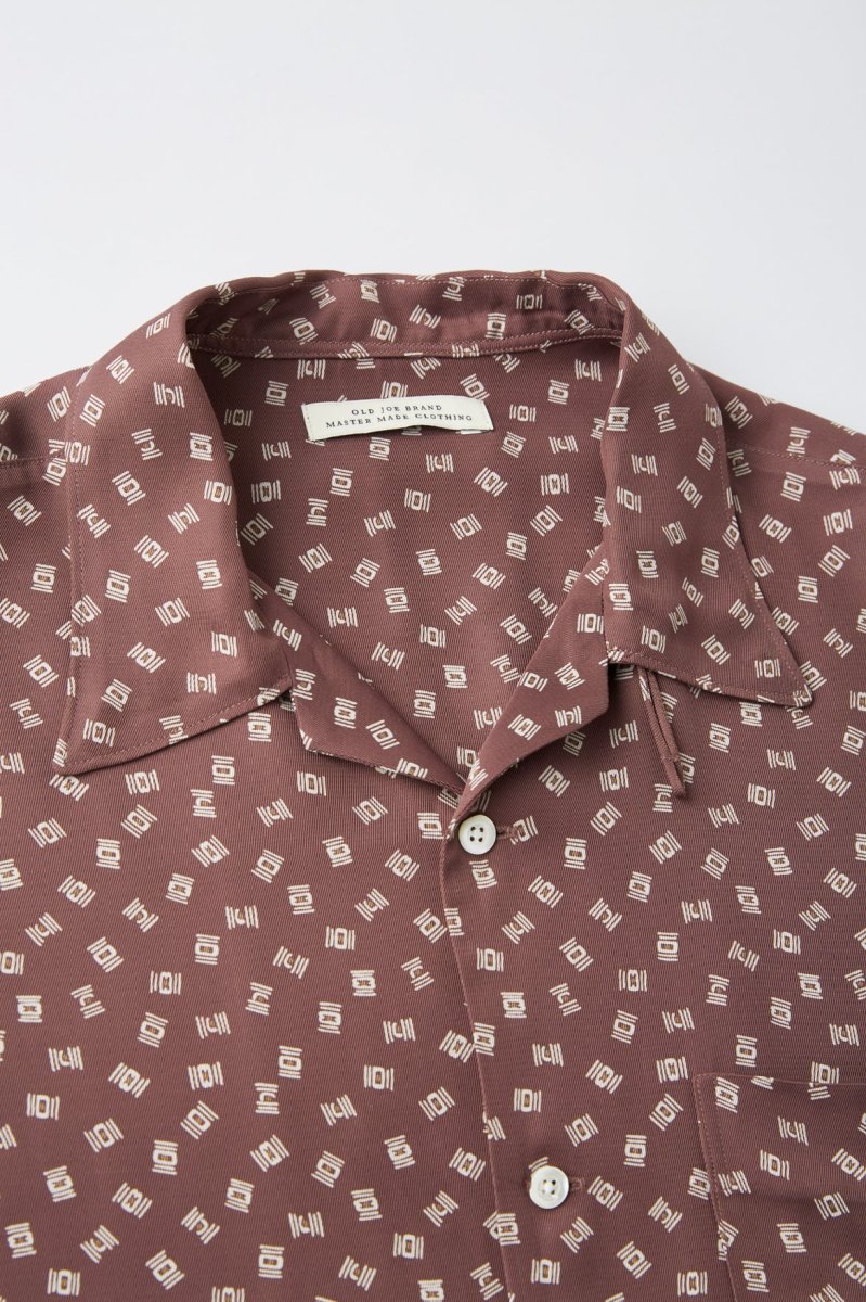 画像4: OLD JOE   ORIGINAL PRINTED OPEN COLLAR SHIRTS (Deco Monogram) Short-sleeve (4)