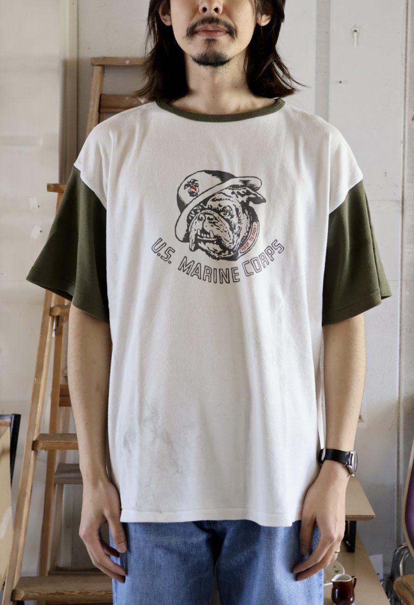 画像2: BOW WOW  USMC BULLDOG RIBBED ss cs AGING (2)