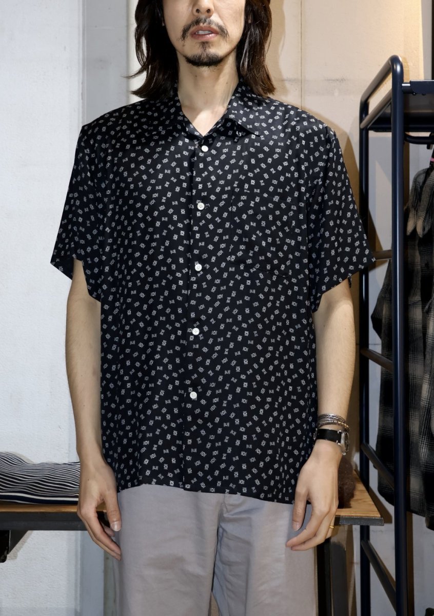 画像7: OLD JOE   ORIGINAL PRINTED OPEN COLLAR SHIRTS (Deco Monogram) Short-sleeve (7)