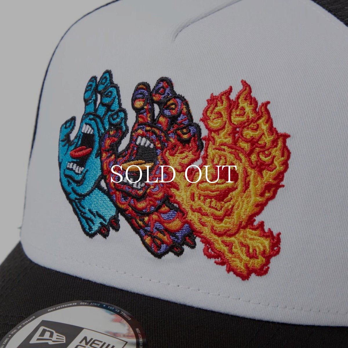 画像5: NEW ERA  9FORTY A-Frame トラッカー SANTA CRUZ 3スクリーミングハンド ホワイト/ブラック (5)