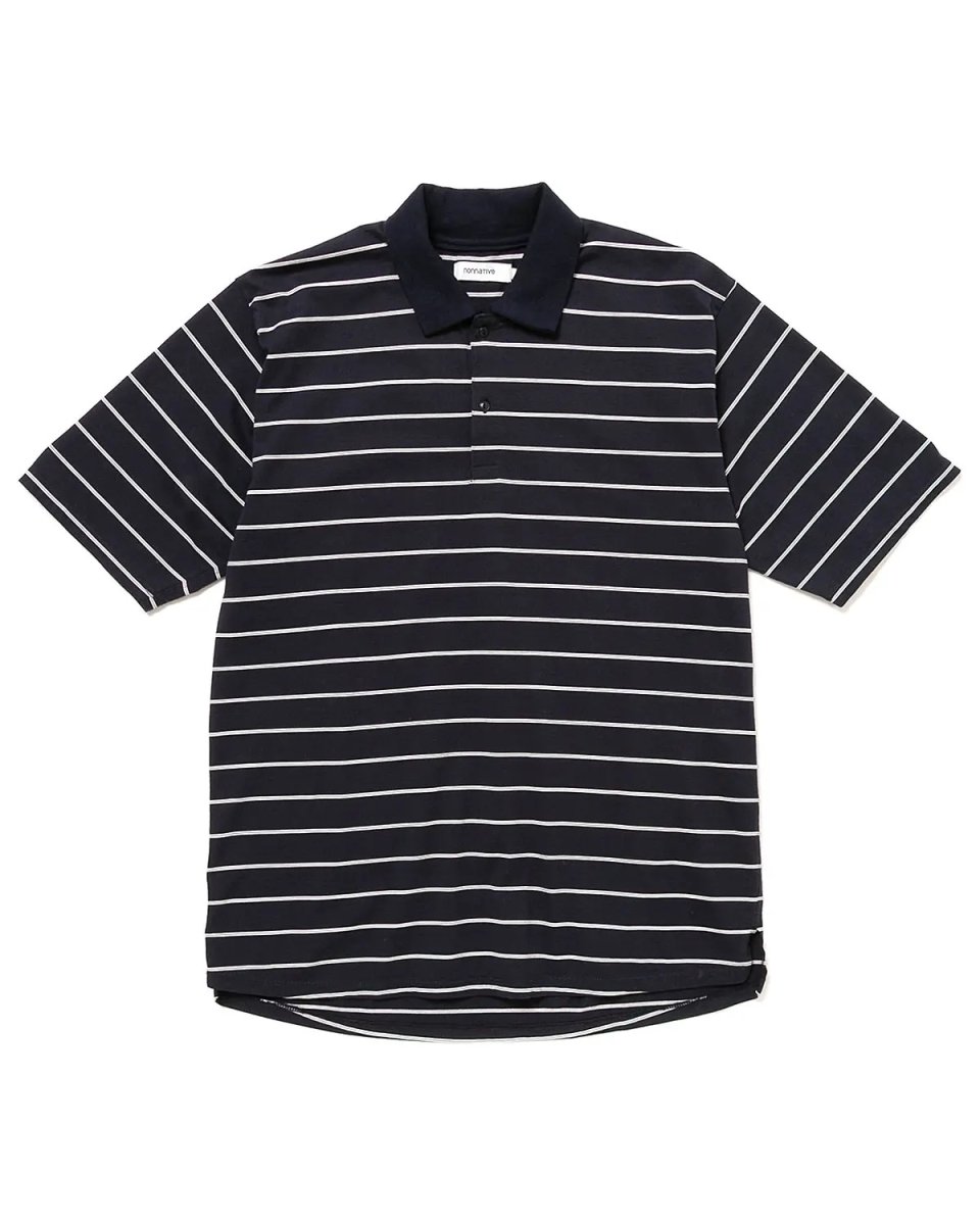 画像1: nonnative  OFFICER S/S POLO SHIRT BORDER COTTON JERSEY (1)