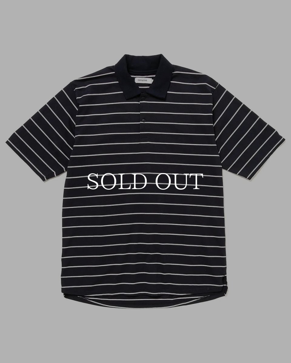 画像1: nonnative  OFFICER S/S POLO SHIRT BORDER COTTON JERSEY (1)