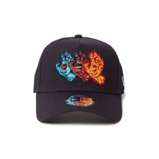 画像2: NEW ERA  9FORTY A-Frame トラッカー SANTA CRUZ 3スクリーミングハンド ブラック (2)