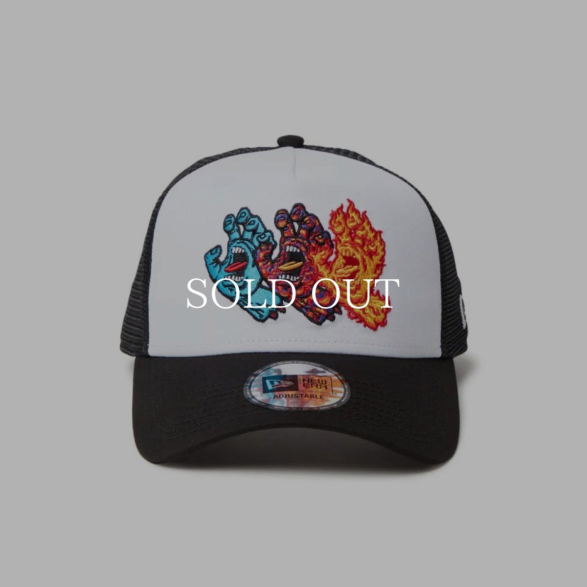 画像2: NEW ERA  9FORTY A-Frame トラッカー SANTA CRUZ 3スクリーミングハンド ホワイト/ブラック (2)