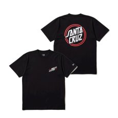画像1: NEW ERA  半袖 コットン Tシャツ SANTA CRUZ サークルロゴ ブラック レギュラーフィット (1)