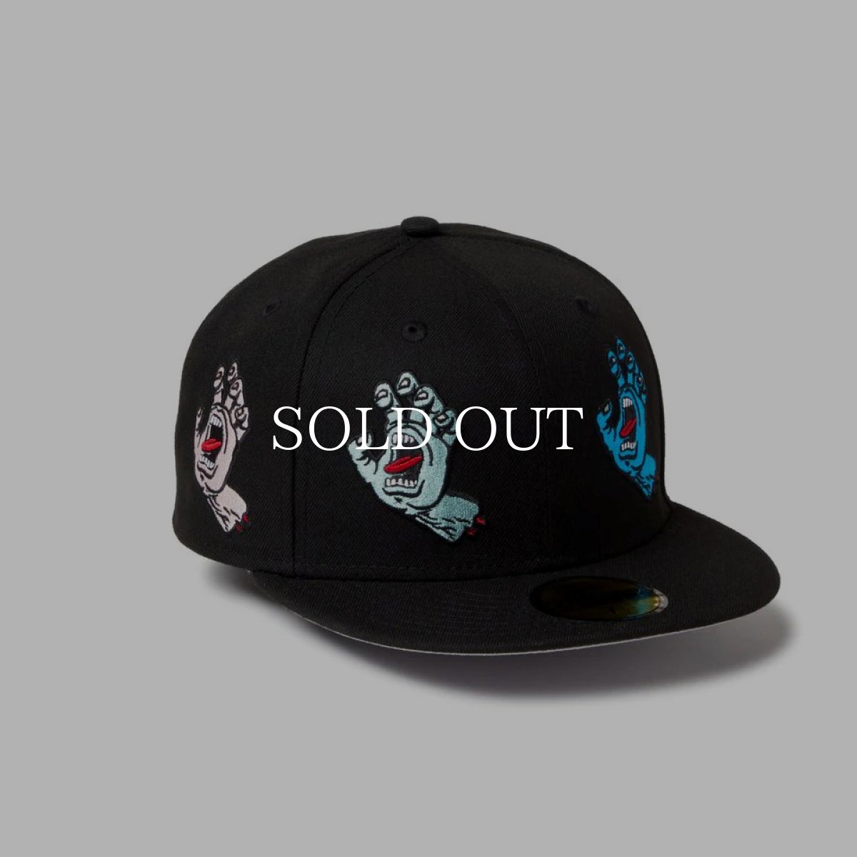 画像2: NEW ERA  59FIFTY SANTA CRUZ オールオーバー スクリーミングハンド ブラック (2)