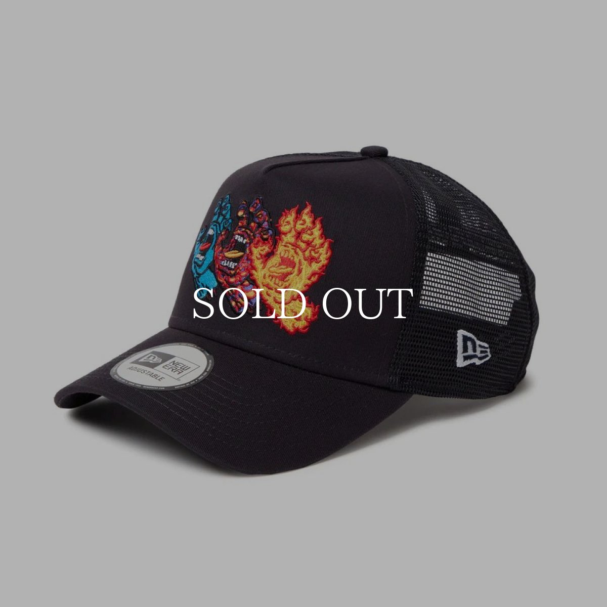 画像1: NEW ERA  9FORTY A-Frame トラッカー SANTA CRUZ 3スクリーミングハンド ブラック (1)