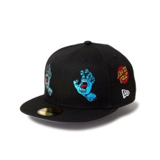 画像1: NEW ERA  59FIFTY SANTA CRUZ オールオーバー スクリーミングハンド ブラック (1)