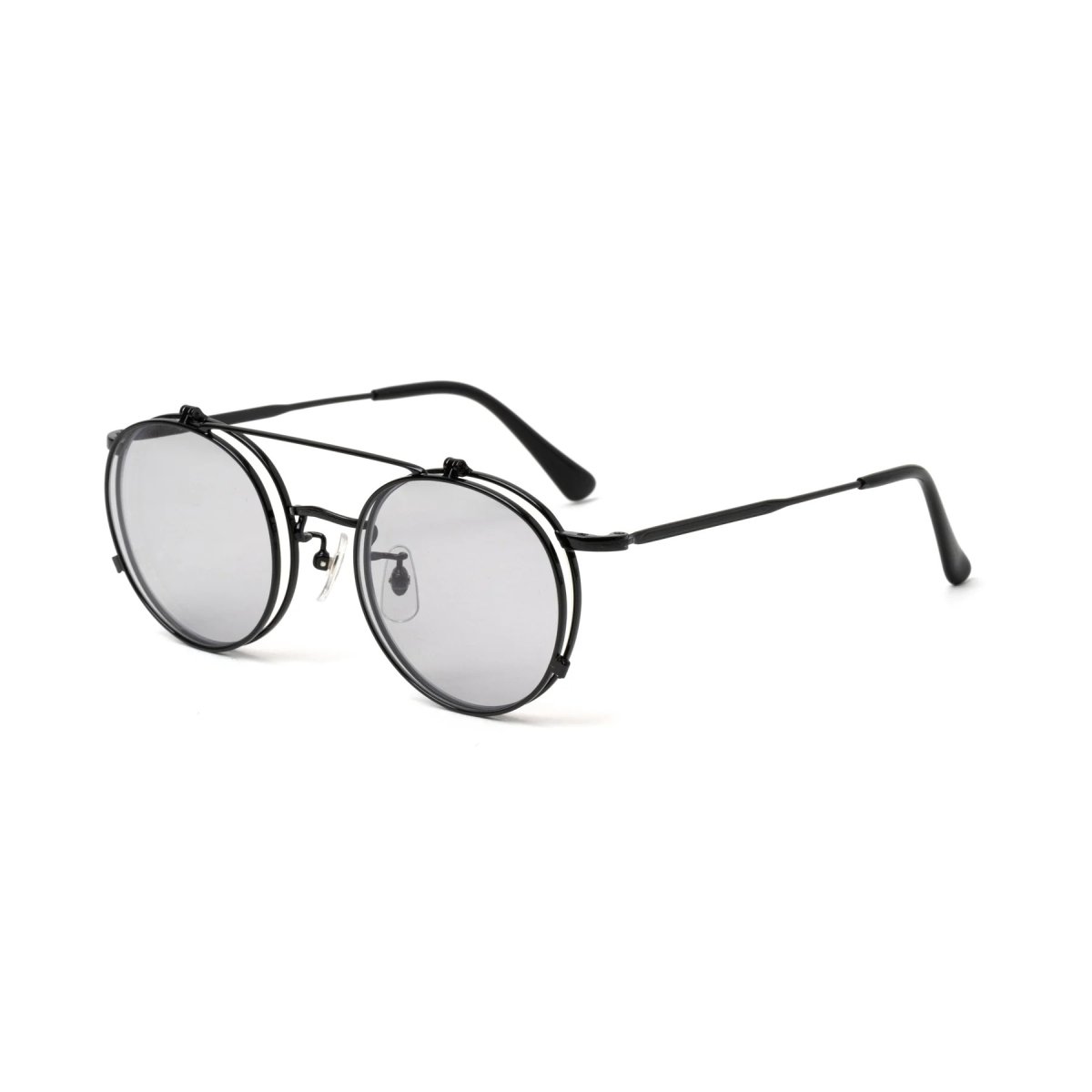 画像1: CALEE FLIP UP TYPE CIRCLE METAL GLASSES (1)