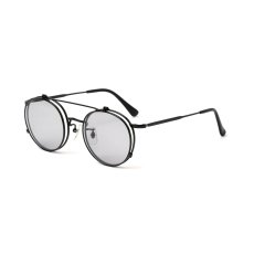 画像1: CALEE FLIP UP TYPE CIRCLE METAL GLASSES (1)