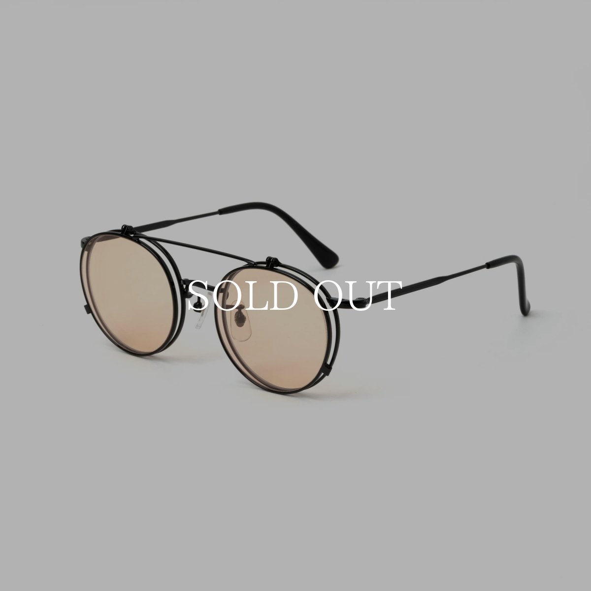 画像3: CALEE FLIP UP TYPE CIRCLE METAL GLASSES (3)