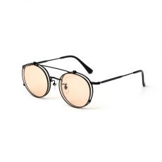 画像3: CALEE FLIP UP TYPE CIRCLE METAL GLASSES (3)