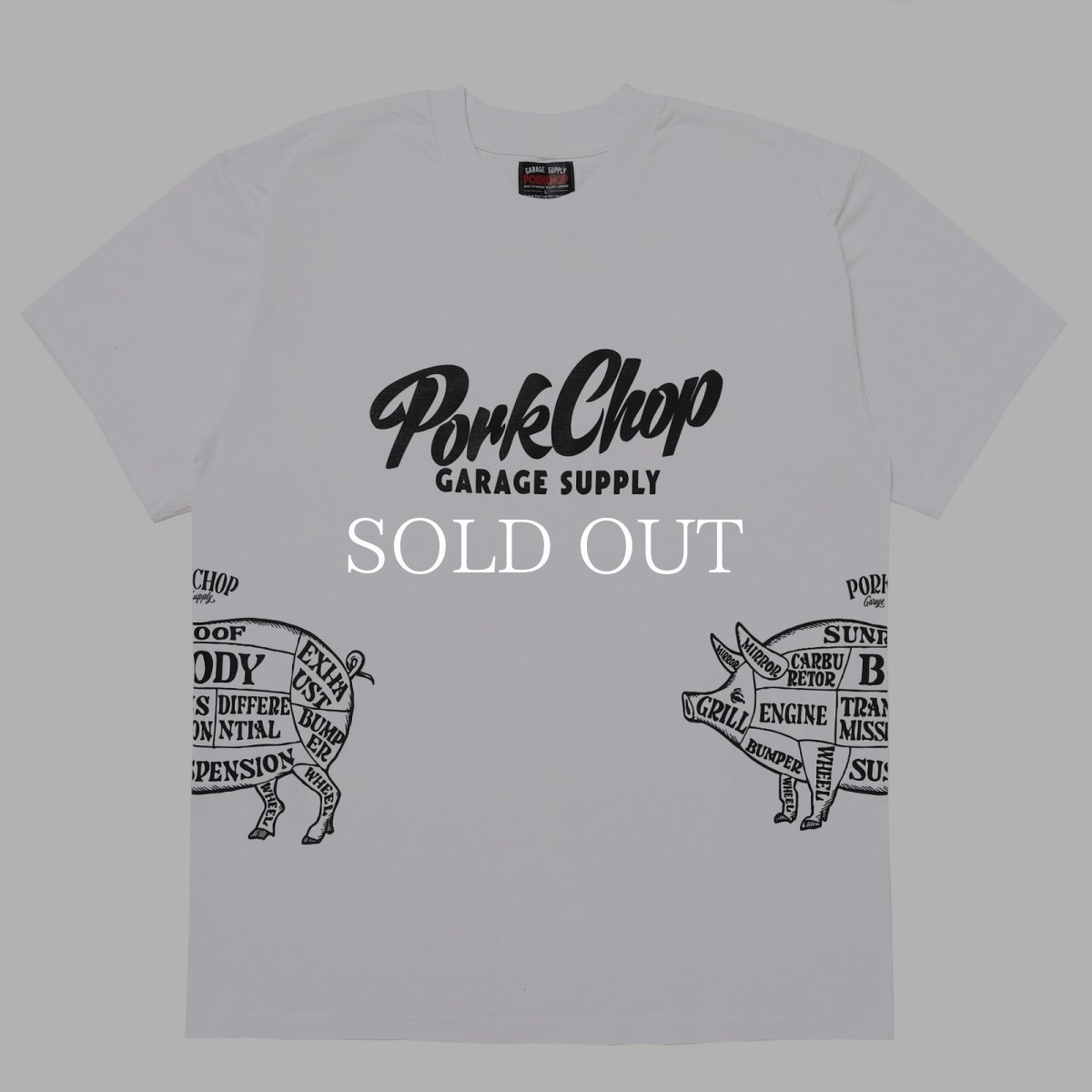 画像1: PORKCHOP GARAGE SUPPLY  MULTI LOGOS TEE 2025 (1)