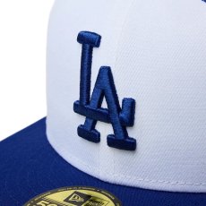 画像6: NEW ERA  59FIFTY Dodgers Pack ロサンゼルス・ドジャース ホワイト ダークロイヤルバイザー (6)