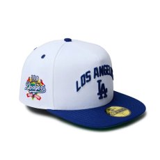 画像2: NEW ERA  59FIFTY A-Frame Dodgers Pack ロサンゼルス・ドジャース ホワイト ダークロイヤルバイザー (2)