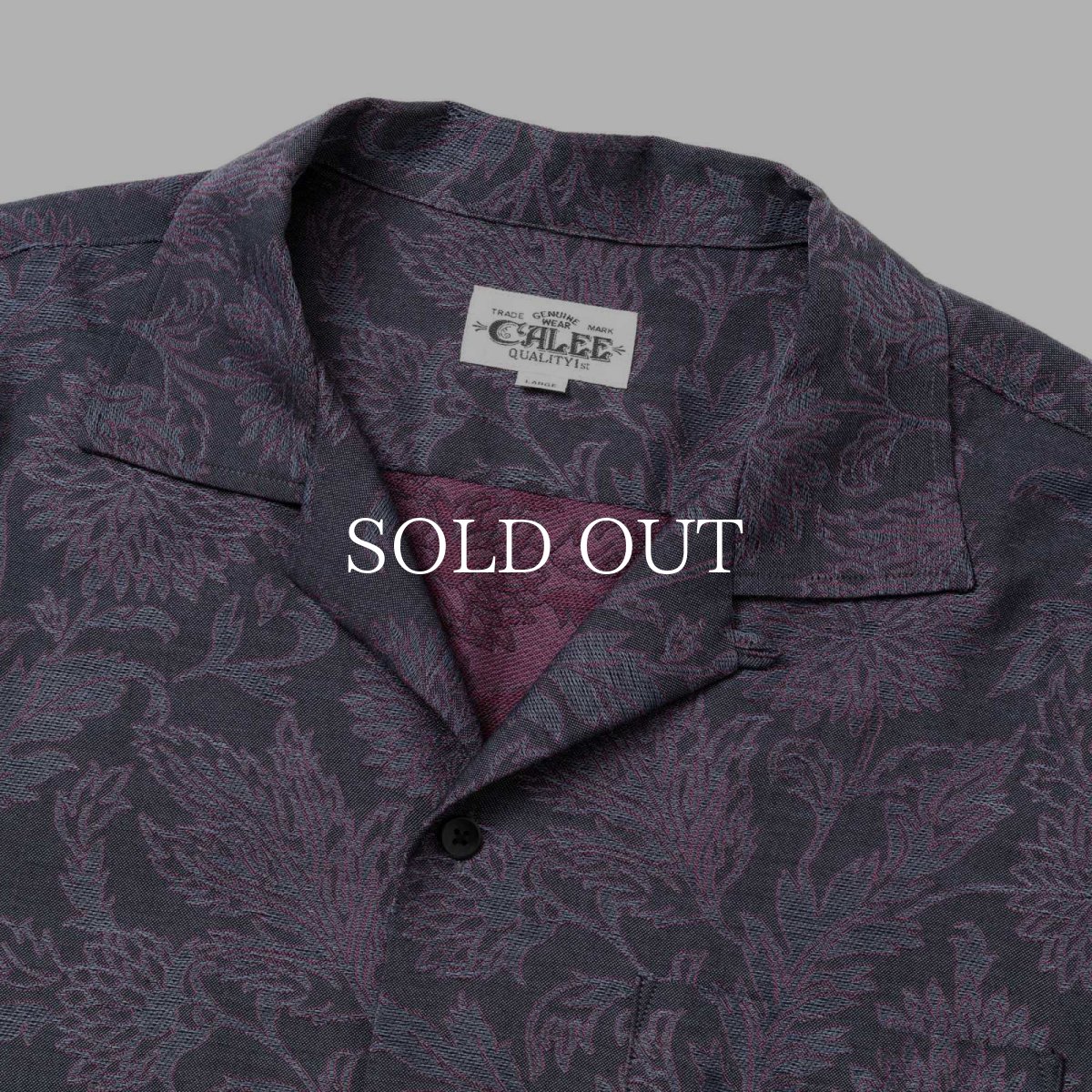 画像3: CALEE  FLOWER JACQUARD CHAMBRAY S/S SH (3)