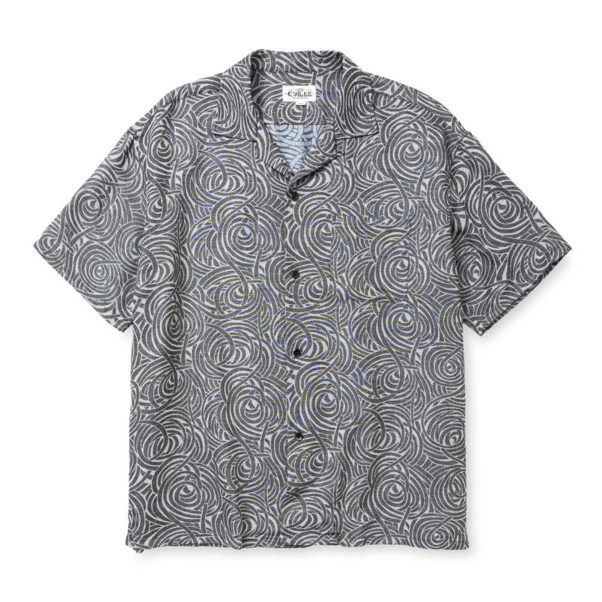 画像1: CALEE  SPIRAL JACQUARD CHAMBRAY S/S SH (1)