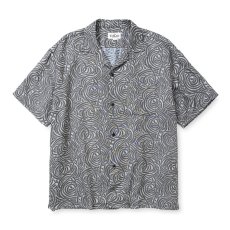 画像1: CALEE  SPIRAL JACQUARD CHAMBRAY S/S SH (1)