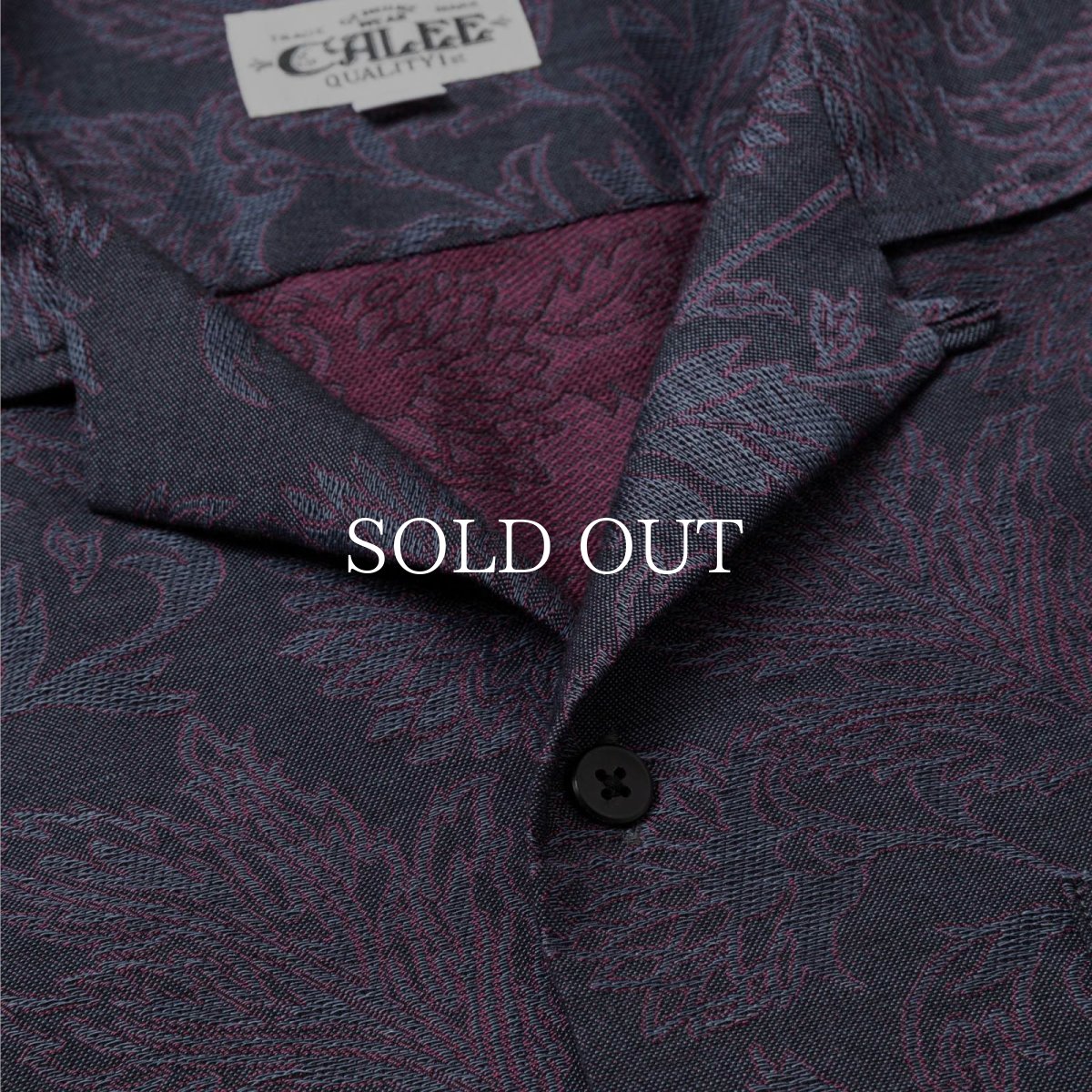 画像4: CALEE  FLOWER JACQUARD CHAMBRAY S/S SH (4)