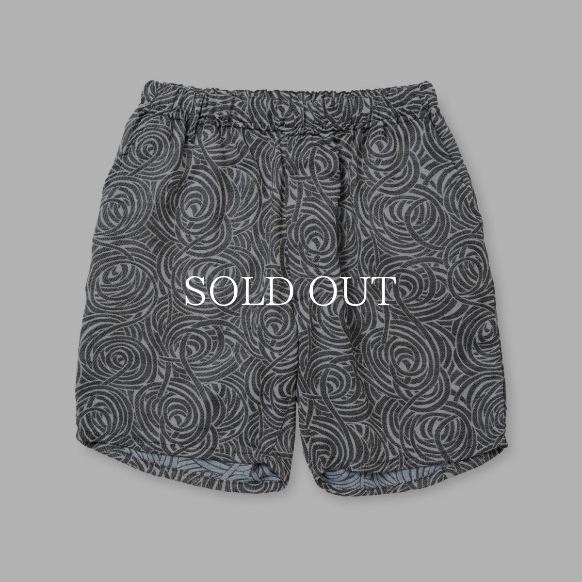 画像1: CALEE  SPIRAL JACQUARD CHAMBRAY EASY SHORTS (1)
