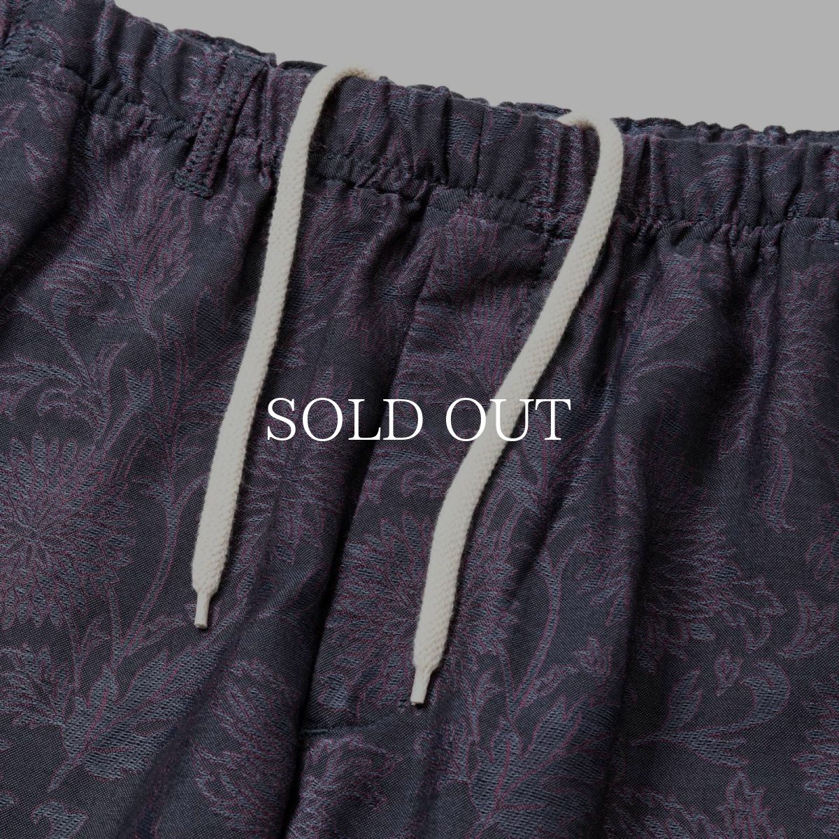 画像3: CALEE  FLOWER JACQUARD CHAMBRAY EASY TORUSERS (3)