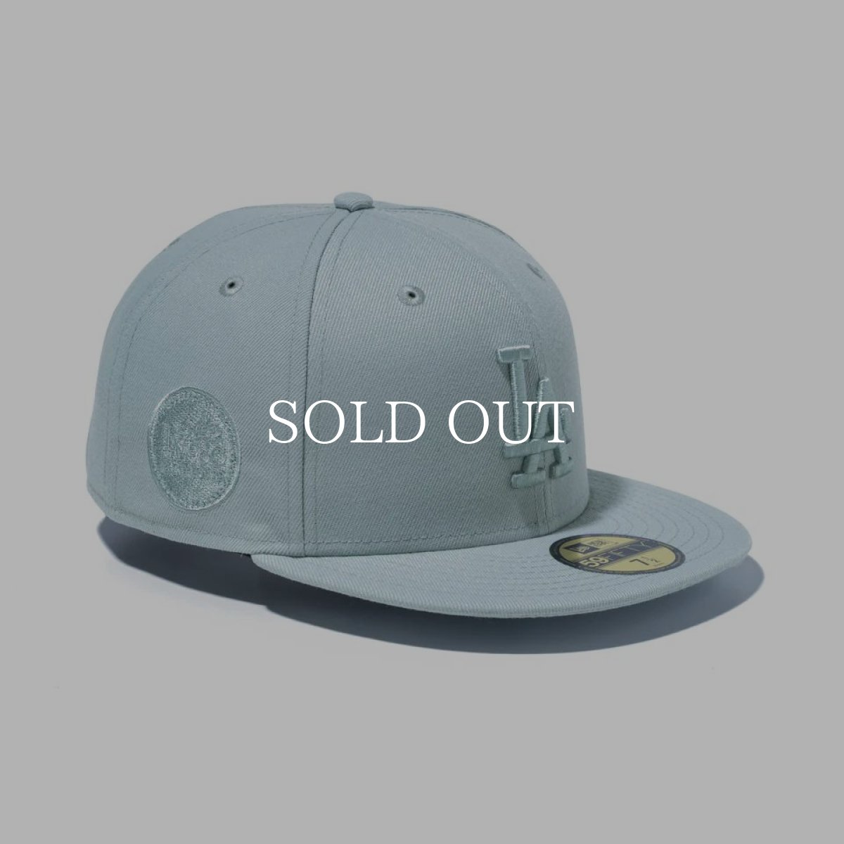 画像1: NEW ERA  59FIFTY Tonal Logo ロサンゼルス・ドジャース スノーグレー (1)