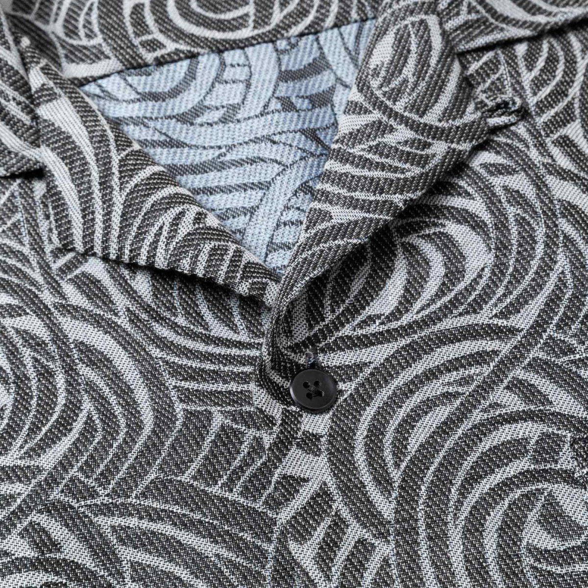 画像4: CALEE  SPIRAL JACQUARD CHAMBRAY S/S SH (4)