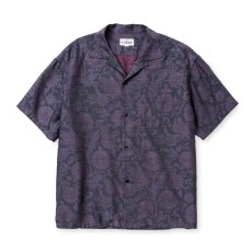 画像1: CALEE  FLOWER JACQUARD CHAMBRAY S/S SH (1)