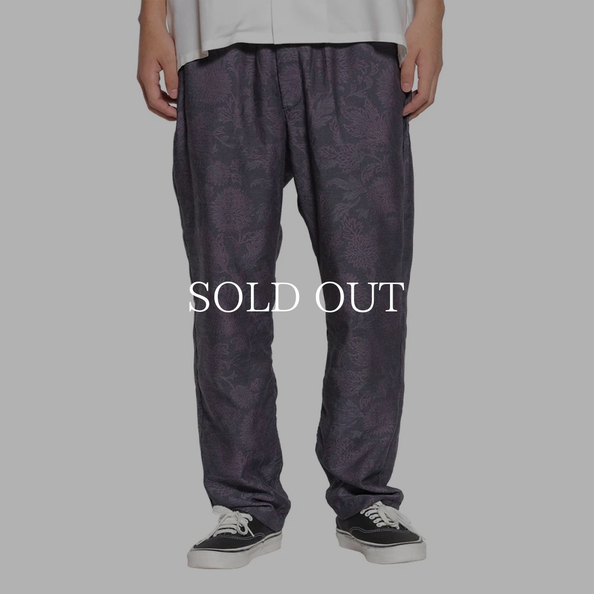 画像7: CALEE  FLOWER JACQUARD CHAMBRAY EASY TORUSERS (7)