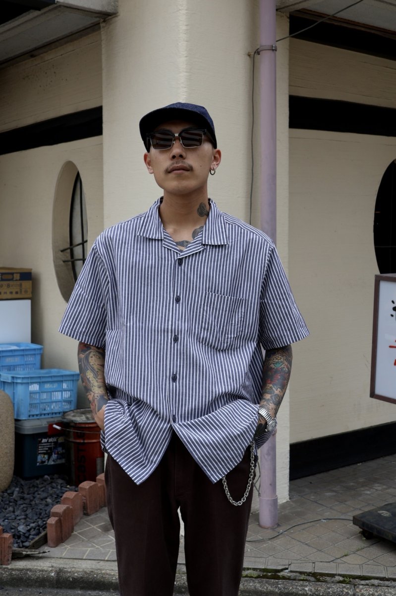 画像2: nonnative  VOYAGER S/S SHIRT C/Li/Ra BROAD STRIPE (2)