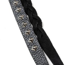 画像3: CALEE  STUDS & KNITTING LEATHER LONG KEY RING ＜TYPE B＞ (3)