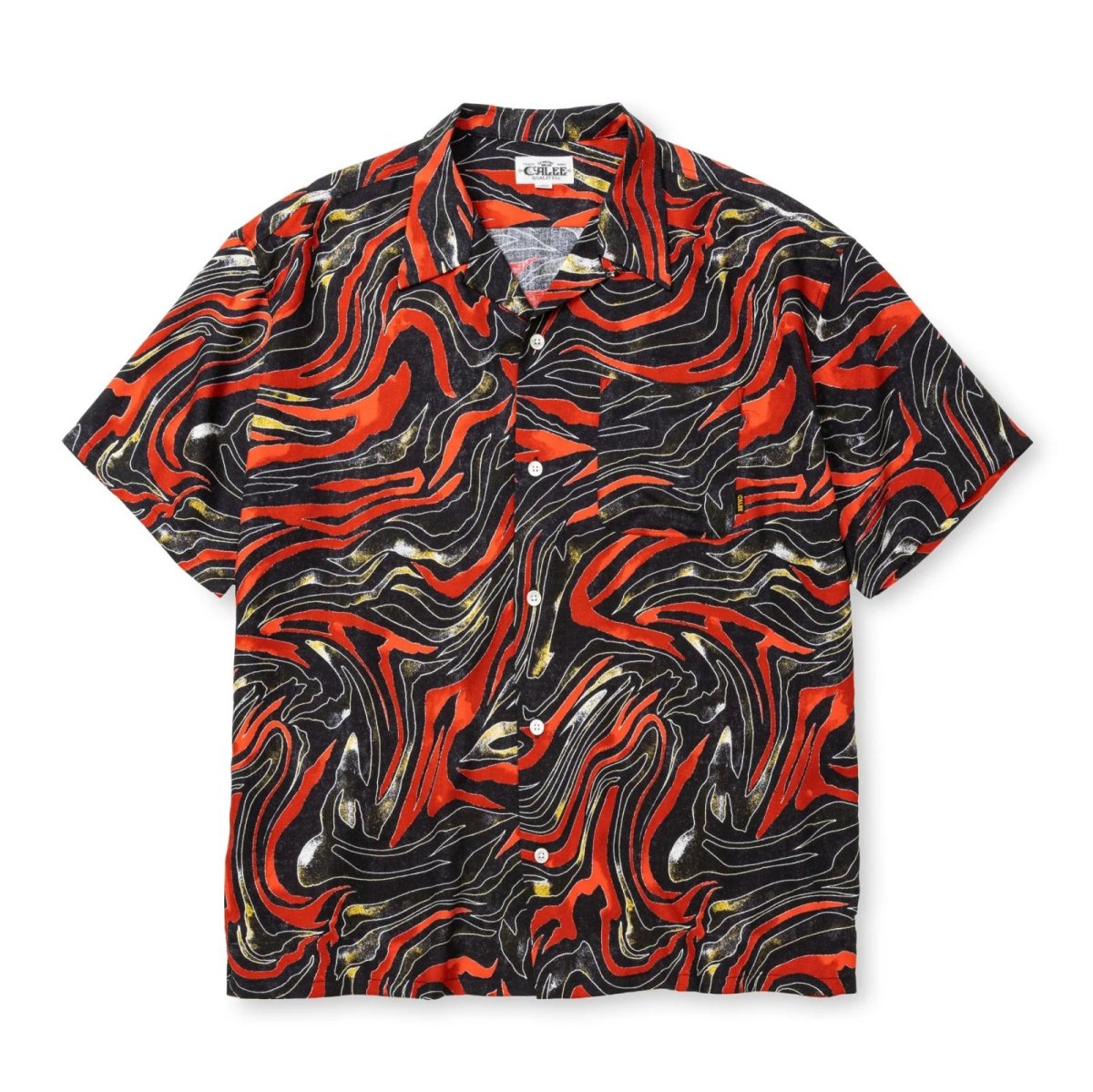 画像2: CALEE  CAMO PATTERN OPEN COLLAR SH (2)