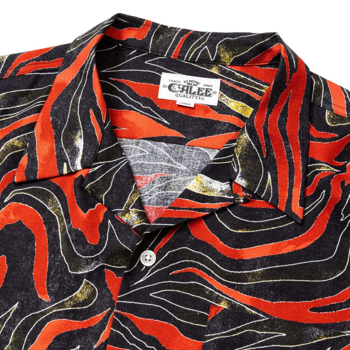 画像4: CALEE  CAMO PATTERN OPEN COLLAR SH (4)