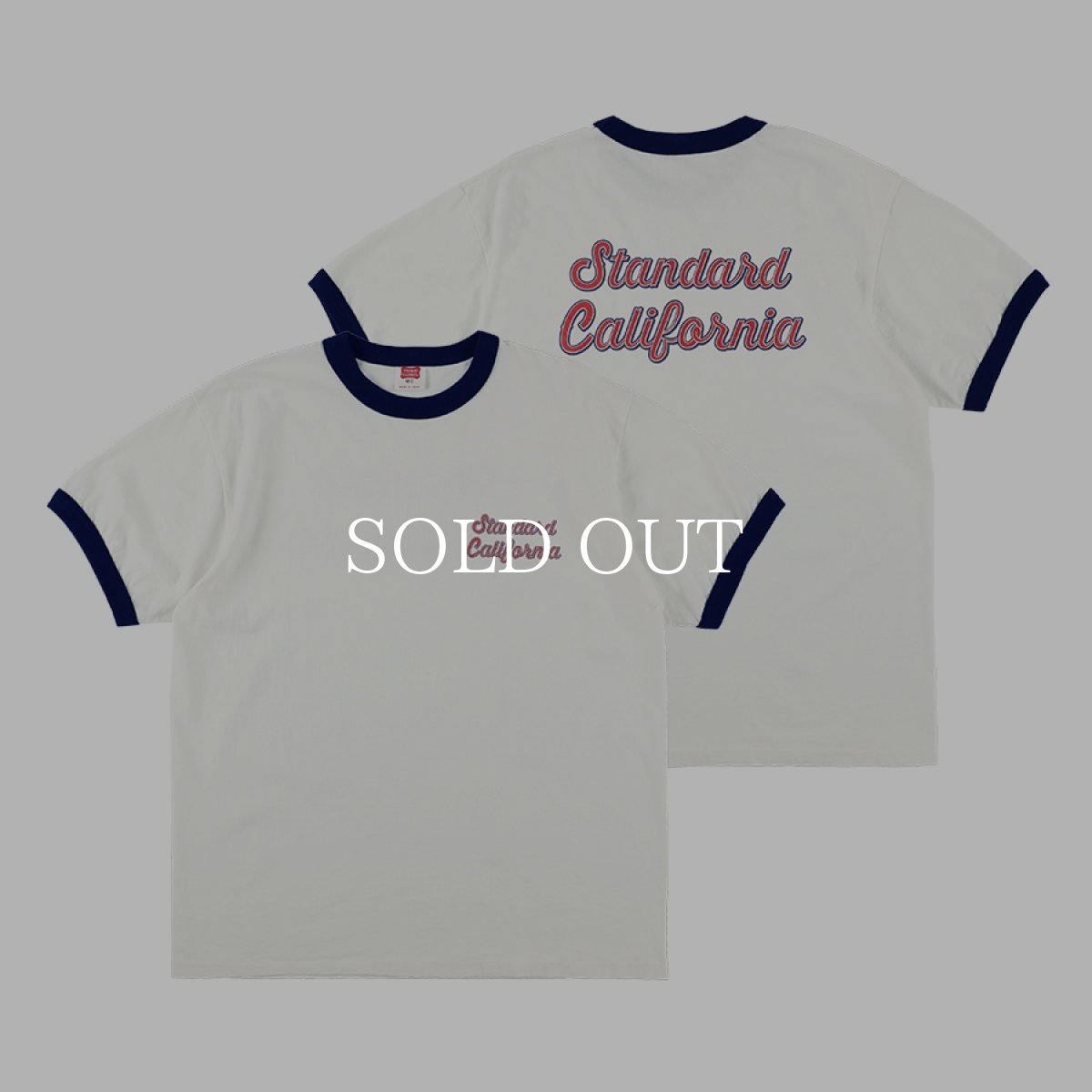 画像2: STANDARD CALIFORNIA  SD US Cotton Script Logo Ringer T (2)