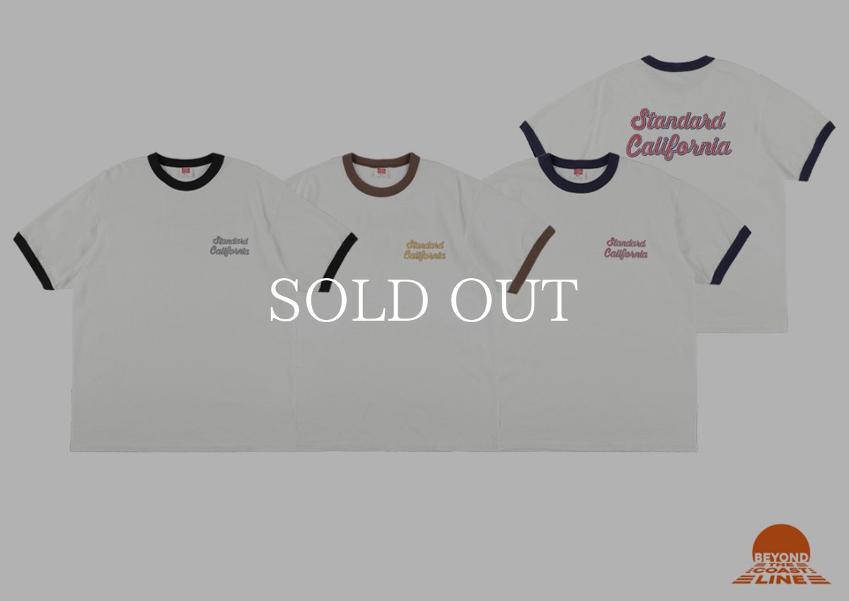 画像1: STANDARD CALIFORNIA  SD US Cotton Script Logo Ringer T (1)