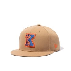 画像1: NEW ERA  9FIFTY KAMAITACHI かまいたち カレッジロゴ カーキ (1)