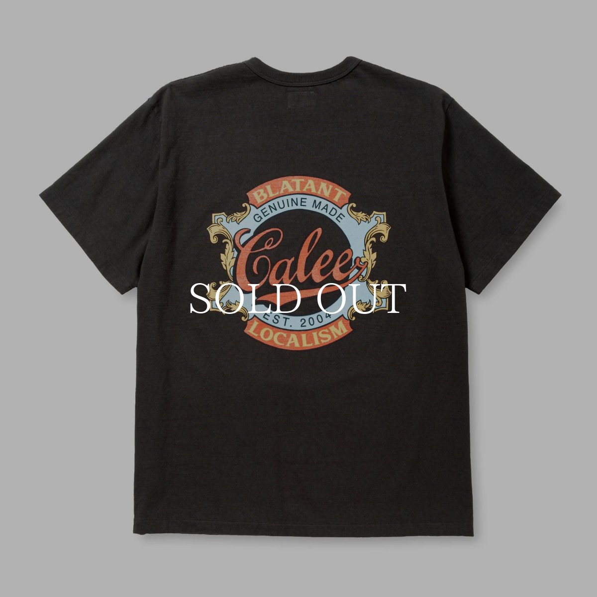 画像4: CALEE  BINDER NECK B.L EMBLEM LOGO VINTAGE TEE ＜NATURALLY PAINT DESIGN＞ (4)