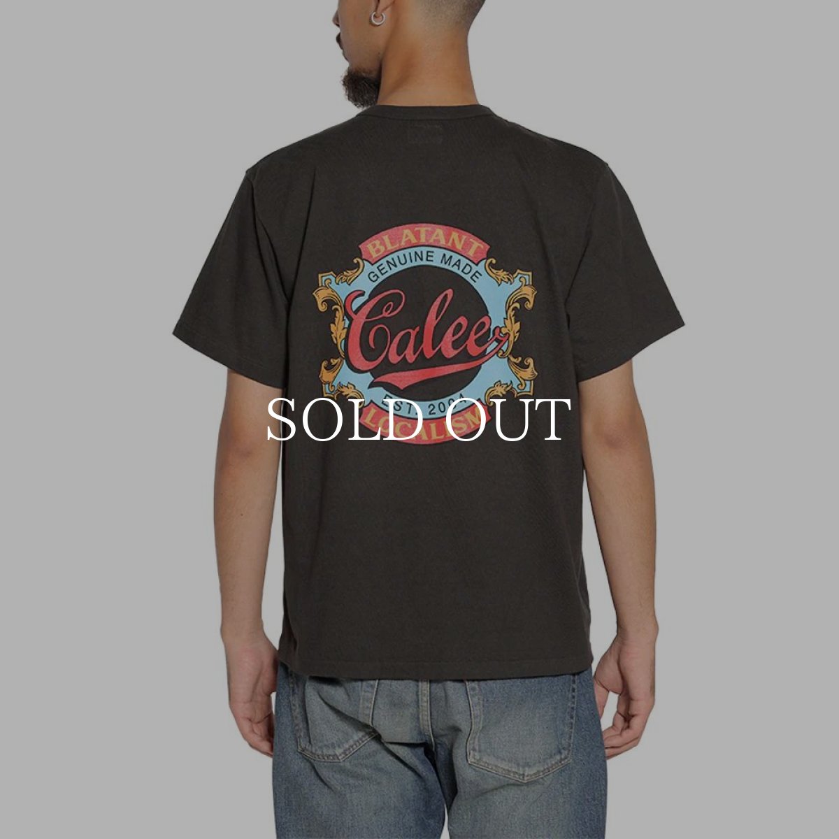 画像6: CALEE  BINDER NECK B.L EMBLEM LOGO VINTAGE TEE ＜NATURALLY PAINT DESIGN＞ (6)