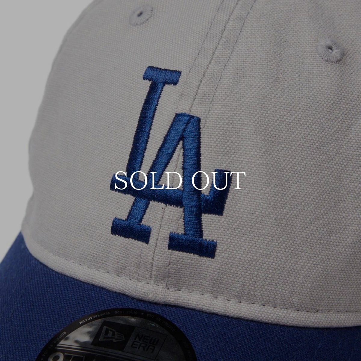 画像5: NEW ERA  9TWENTY Washed Duck ロサンゼルス・ドジャース グレー ダークロイヤルバイザー (5)