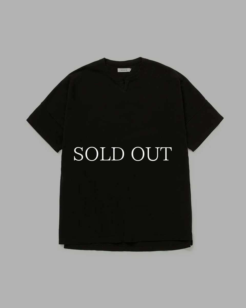 画像1: nonnative CLERK S/S T-NECK TEE COTTON PIQUE OVERDYED (1)