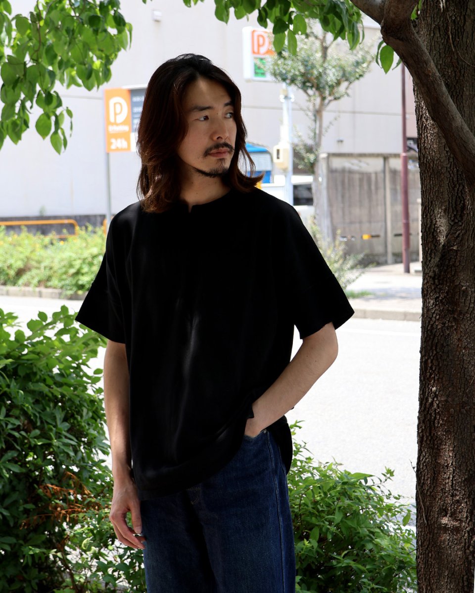 画像5: nonnative CLERK S/S T-NECK TEE COTTON PIQUE OVERDYED (5)