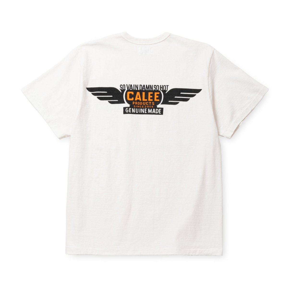 画像1: CALEE  BINDER NECK WING LOGO VINTAGE TEE ＜NATURALLY PAINT DESIGN＞ (1)