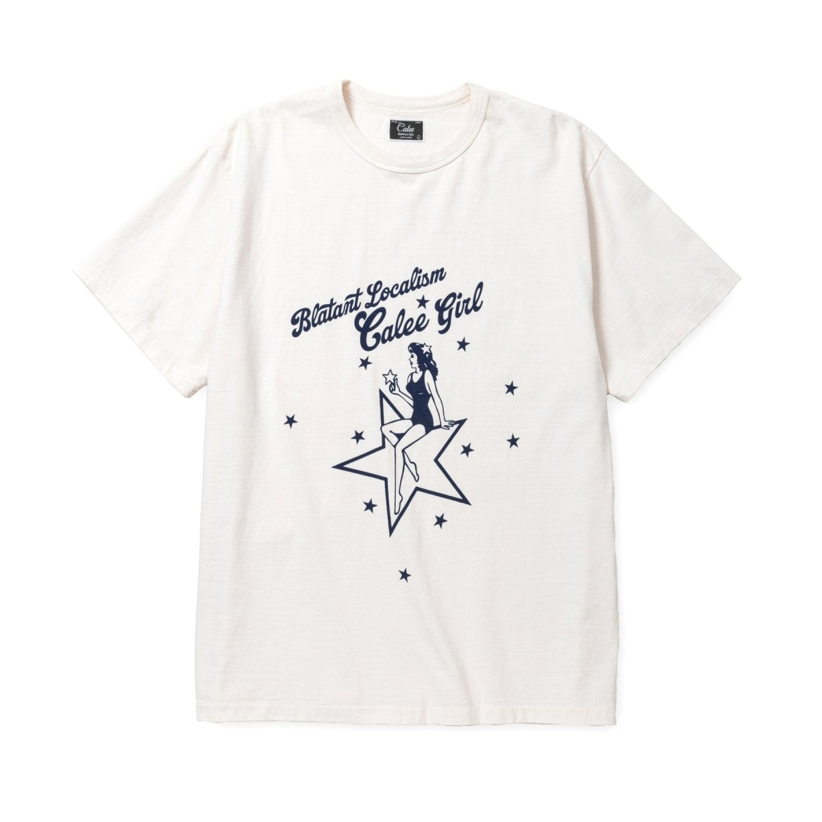 画像2: CALEE  BINDER NECK CAL GIRL VINTAGE TEE (2)