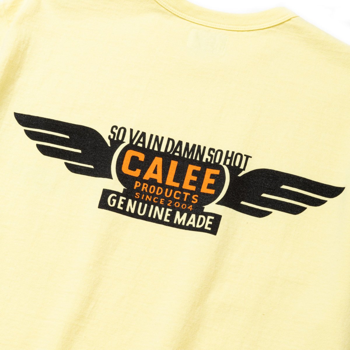 画像10: CALEE  BINDER NECK WING LOGO VINTAGE TEE ＜NATURALLY PAINT DESIGN＞ (10)