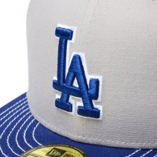 画像5: NEW ERA  59FIFTY Duck Canvas ロサンゼルス・ドジャース グレー ダークロイヤルバイザー (5)