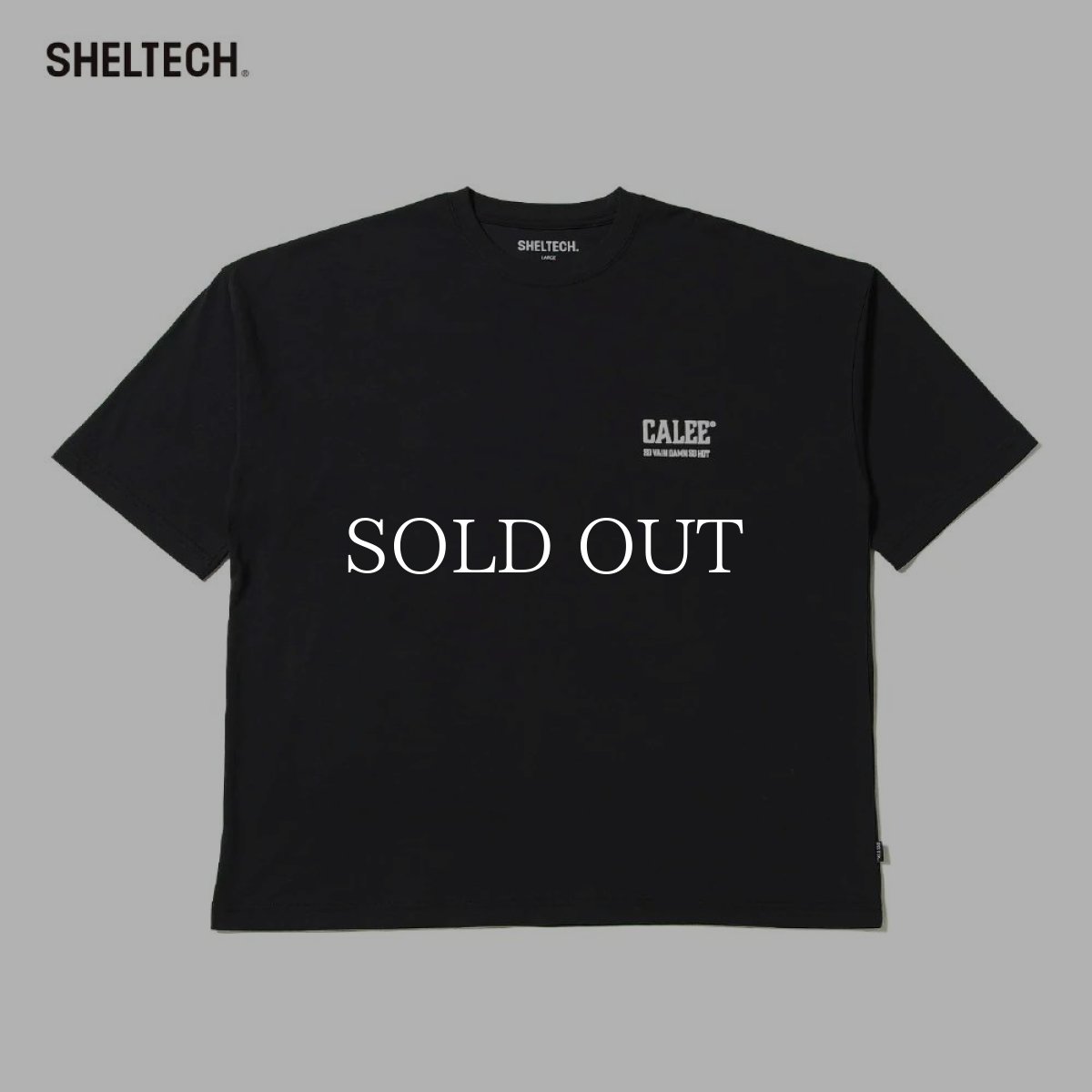 画像1: CALEE  × SHELTECH®︎ CALEE NATIONAL LOGO WIDE TEE (1)