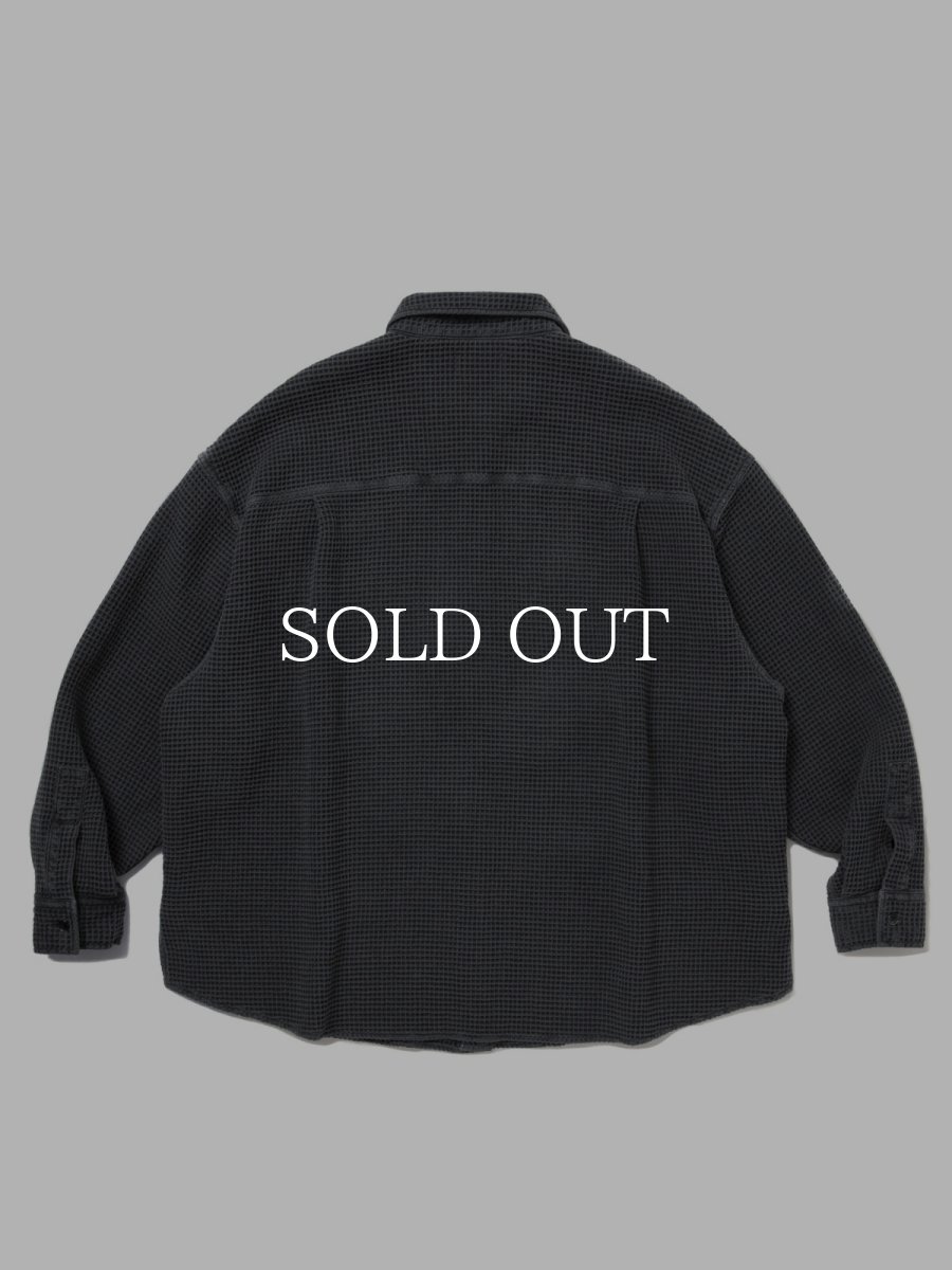 画像2: COOTIE   Pigment Dyed Waffle L/S Shirt (2)