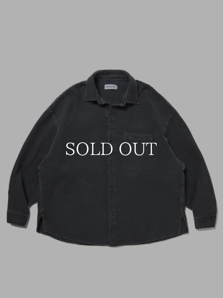 画像1: COOTIE   Pigment Dyed Waffle L/S Shirt (1)