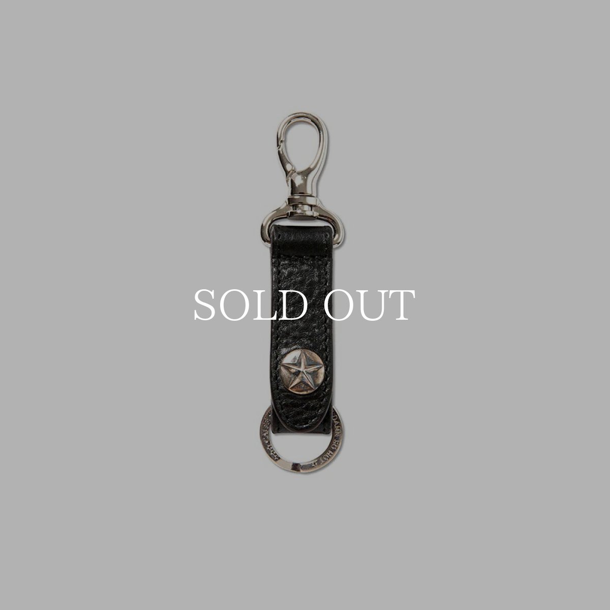 画像1: CALEE  SILVER STAR CONCHO LEATHER KEY RING (1)