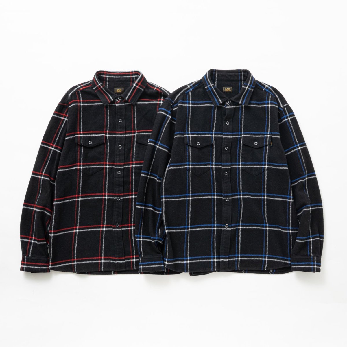 画像9: RATS  COTTON FLANNEL CHECK SHIRT (9)